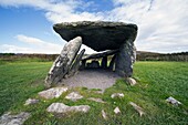 Stone Age altar wedge tomb,built between 3000 and 2000 BC. The tomb is near the village of Toormore,County Cork,Republic of Ireland.