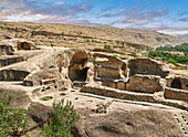 Rock caves of Uplistsikhe (Lords Fortress) troglodyte cave city,near Gori,Shida Kartli,Georgia. UNESCO World Heritage Tentative List.