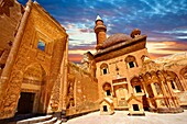 Courtyard of the 18th Century Ottoman architecture of the Ishak Pasha Palace,agri province of eastern Turkey. A UNESCO World Heritage Site