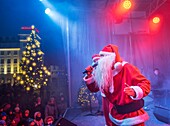 Santa Claus performing at Christmas Celebrations,Reykjavik,Iceland.
