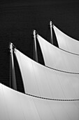 Abstract image of the sail roof of the Vancouver Convention Centre.
