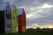 Colorful houses at John O'Groats,Caithness,Scotland,Highlands,United Kingdom.