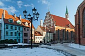 Winter morning in Riga old town,Latvia.