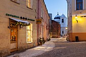 Winter evening in Tallinn old town,Estonia.