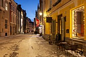 Winter evening in Tallinn old town,Estonia.