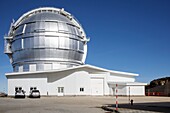 Das große Teleskop im astronomischen Observatorium von Roque de los Muchachos. garafia. la palma. kanarische inseln. spanien.