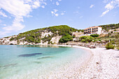 Kokkari, Sunrise Beach iund Hotel Sunrise Beach auf der Insel Samos in Griechenland