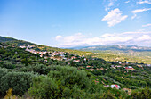 Marathokampos, mountainous village on the west of Samos island in Greece