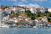 Old town and fishing port of Pythagorion on Samos island in Greece