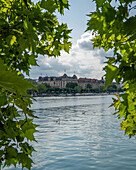 Zürichsee mit Zürich, Schweiz