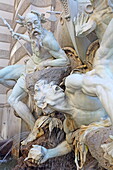 Detail of the fountain figures &quot;The power to land&quot; by Edmund Hellmer, 1st district, Vienna, Austria