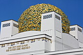 Dome with laurel leaves at Vienna Secession exhibition house by Joseph Maria Olbrich, Vienna, Austria
