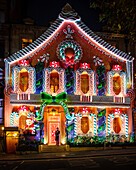 Christmas decorations at Annabel's nightclub in Mayfair, London, England, United Kingdom, Europe