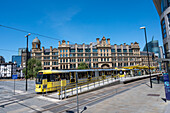 Exchange Square with Metrolink train station, Manchester, England, United Kingdom, Europe