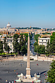 Blick auf Rom von Pincio Terrasse, Villa Borghese, Rom, Latium, Italien, Europa