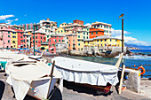 Blick auf das Fischerdorf Boccadasse, Genua, Ligurien, Italien, Europa