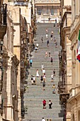 Staircase of Santa Maria del Monte, Caltagirone, Catania, Val di Noto, UNESCO World Heritage Site, Sicily, Italy, Europe