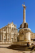 Piazza Duomo, Catania, Sizilien, Italien, Europa