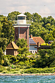 Lighthouse in Strandhusen Heiligenhafen, Baltic Sea, Ostholstein, Schleswig-Holstein, Germany