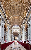 St. Peter's Basilica, Vatican City, UNESCO World Heritage Site, Rome, Lazio, Italy, Europe