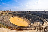 The Arena of Nimes, Roman amphitheatre, Nimes, Gard, Occitania, France, Europe