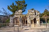 Tempel der Diana, Nimes, Gard, Okzitanien, Frankreich, Europa