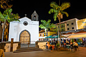 Corpo Santo Chapel at night, Old Town, Funchal, Madeira Island, Portugal, Atlantic, Europe