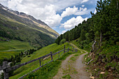 Hiking trail, loop trail, mountaineering village of Vent, Ötztal, Tyrol, Austria