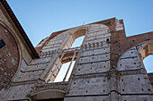 Unvollendet gebliebene Fassade des Duomo nuovo (Facciatone), historische Altstadt, Unesco-Welterbe, Siena, Toskana, Italien