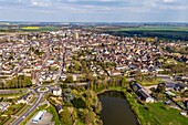 Ville De Verneuil-Sur-Avre, Vue De Drone, Eure, Normandie, Frankreich