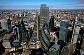 UK, London, City of London, Luftaufnahme des Geschäftsviertels