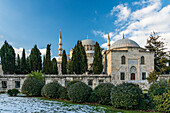 Turkey, Istanbul, Exterior of Suleymaniye Mosque in winter