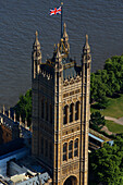 UK, London, Aerial view of Victoria Tower