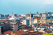 Türkei, Izmir, Häuser und Moschee