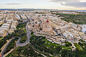 Malta, Mellieha, Aerial view of town