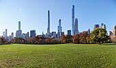 USA, New York, New York City, Midtown Manhattan skyscrapers seen from Central Park