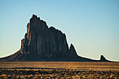 USA, New Mexico, Desert landscape with Ship Rock