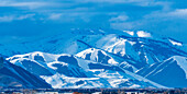 USA, Idaho, Bellevue, Malerische Landschaft mit schneebedeckten Bergen