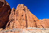 United States, Utah, Escalante, Sandstone layers in canyon