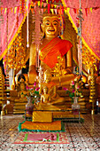 Cambodia, Siem Reap, Statue of Buddha in temple