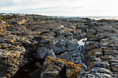 South Africa, Gansbaai, De Kelders, Rock formations on sea coast