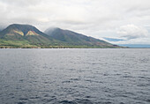 United States, Hawaii, Maui, Scenic view of hills and water