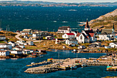 Kippendes Dorf, Insel Fogo, Neufundland, Kanada, Nordamerika
