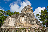 Structure 1, Mayan Ruins, Chicanna Archaeological Zone, Campeche State, Mexico, North America