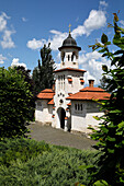 Curchi Monastery porch, Curchi, Moldova, Europe
