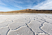 The salt flats near Coqueza, a small town near the Thunupa Volcano, Salar de Uyuni, Daniel Campos Province, Bolivia, South America