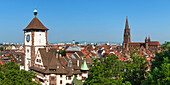 Schwabentor Tor und Kathedrale, Freiburgim Breisgau, Schwarzwald, Baden-Württemberg, Deutschland, Europa