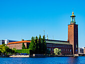 View towards the City Hall, Stockholm, Stockholm County, Sweden, Scandinavia, Europe