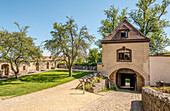 Torhaus und Innenhof der Burg Stolpen, Sachsen, Deutschland