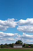 White clouds, palm house, Garden Kingdom of Dessau-Wörlitz, Wörlitzer Park, Unesco World Heritage, Wörlitz, Saxony-Anhalt, Germany